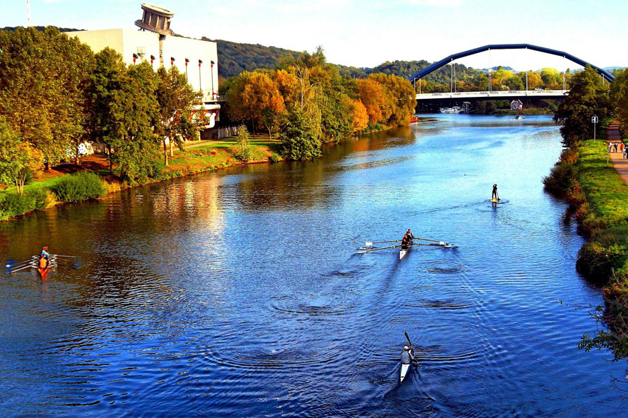 Saarbrücken Flusslauf der Saar